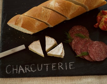 Slate Cheese Board - 4 sizes available, 6" x 12" to 12" x 24" comes with one soapstone chalk