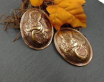 Vikings brooch Set fibula hump oval brooch large Dragon Viking Apron dress # 3