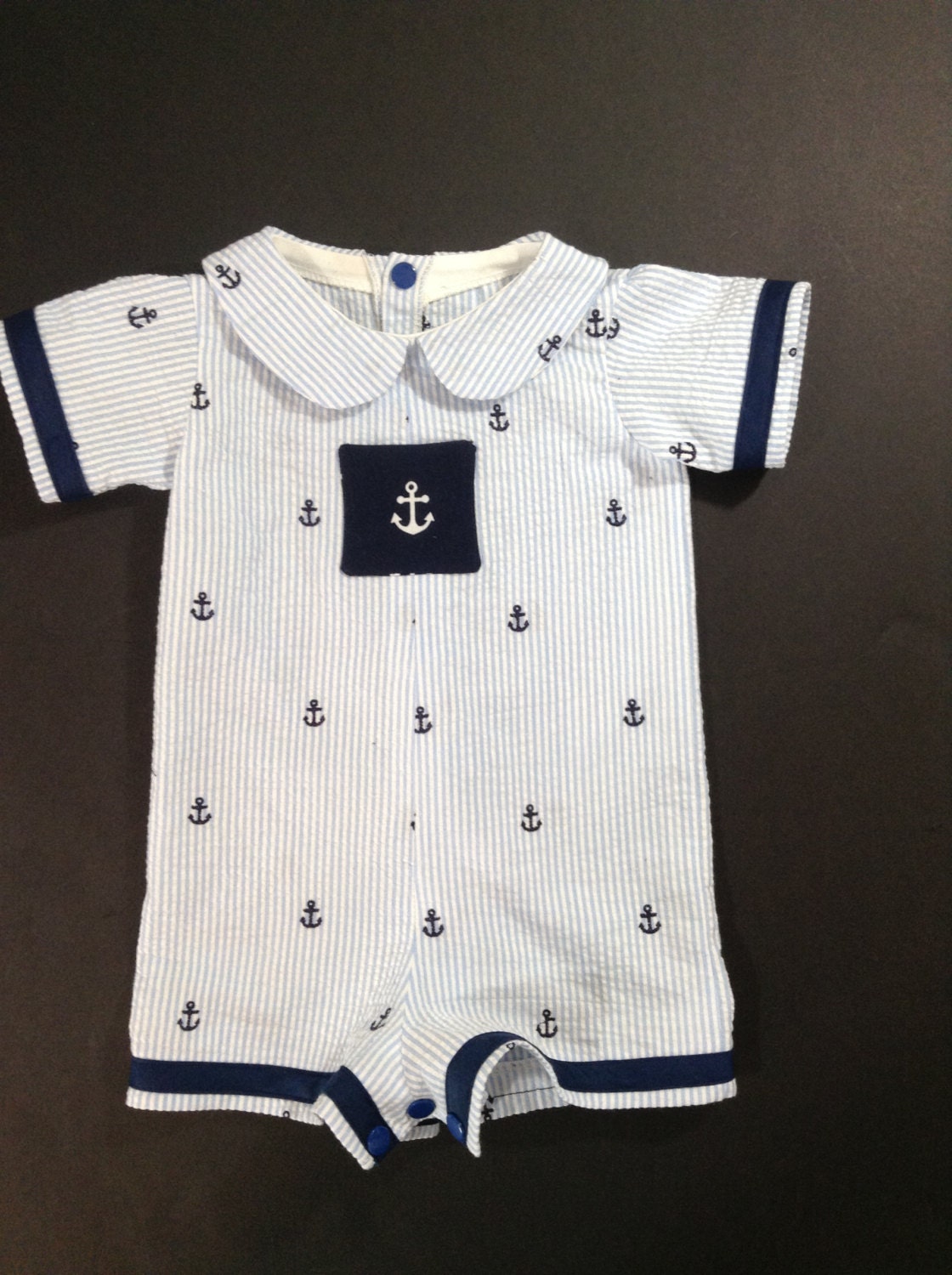 BOYS NAUTICAL ROMPER boys clothing newborn clothing boys