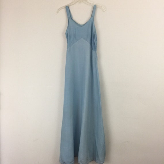 1940s slip blue vintage petticoat 1930s under dress bias cut