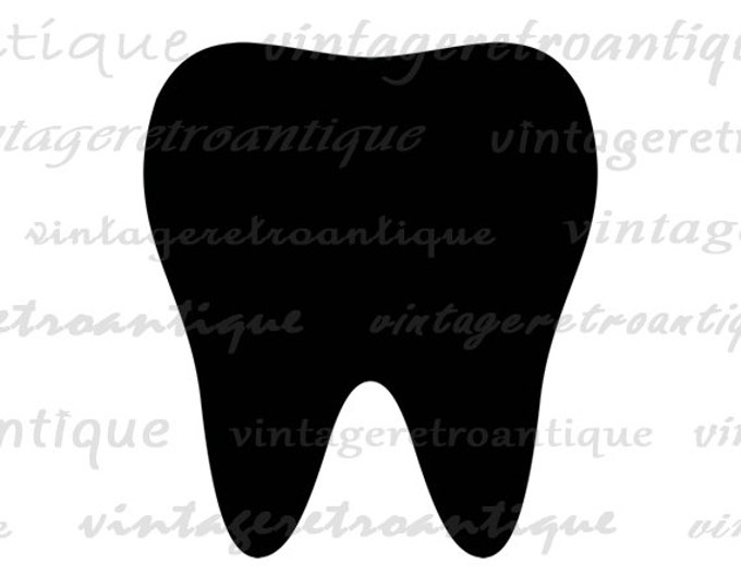 Printable Image Tooth Download Tooth Icon Graphic Dental Dentist Toothcare Digital Antique Clip Art Jpg Png Eps HQ 300dpi No.4409