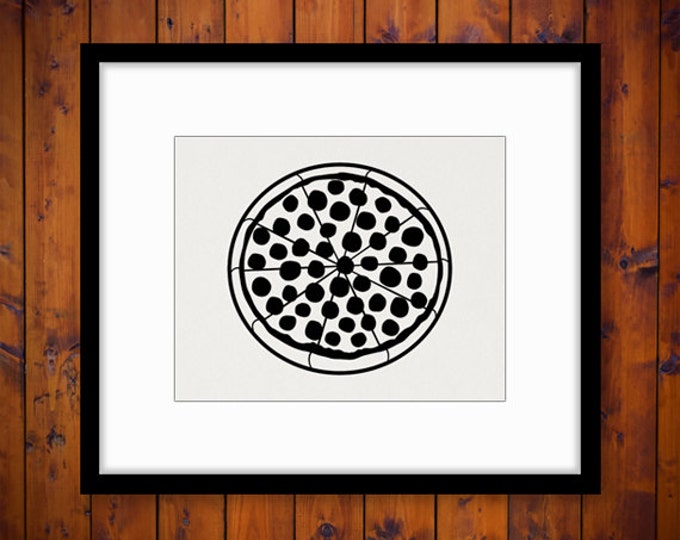 Pizza Printable Image Graphic Download Pizza Illustration Digital Vintage Clip Art Jpg Png Eps HQ 300dpi No.4337