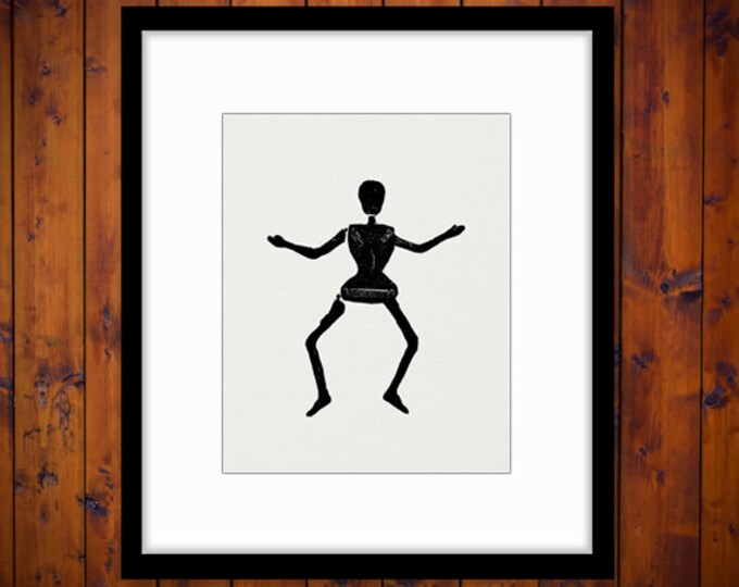 Digital Printable Dancing Doll Image Figure Graphic Download Jpg Png Eps HQ 300dpi No.741