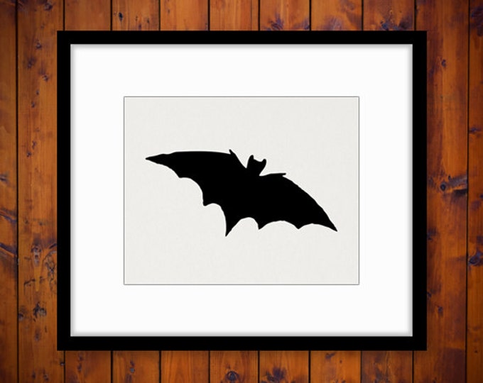 Printable Graphic Bat Silhouette Image Halloween Bat Digital Bat Shape Outline Download Antique Clip Art for Transfers etc HQ 300dpi No.4689