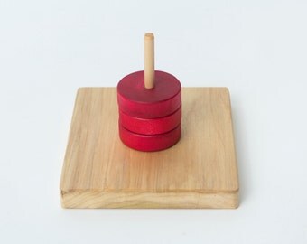 Montessori Rings on a Vertical Dowel
