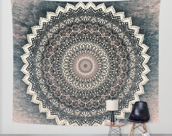 WARM WINTER MANDALA Wall Bohemian Tapestry