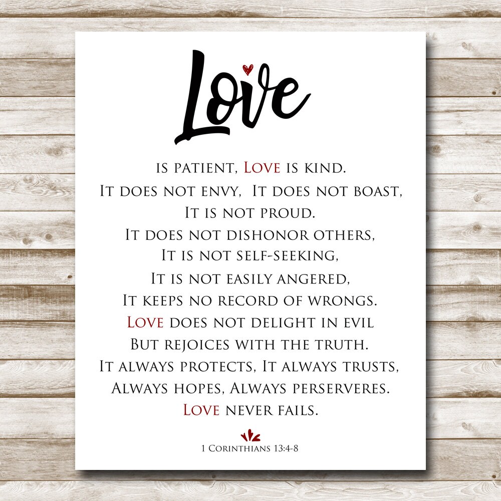 Printable 1 Corinthians 13 4 8 Printable Word Searches