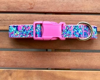 Lilly Pulitzer Inspired Dog Collar