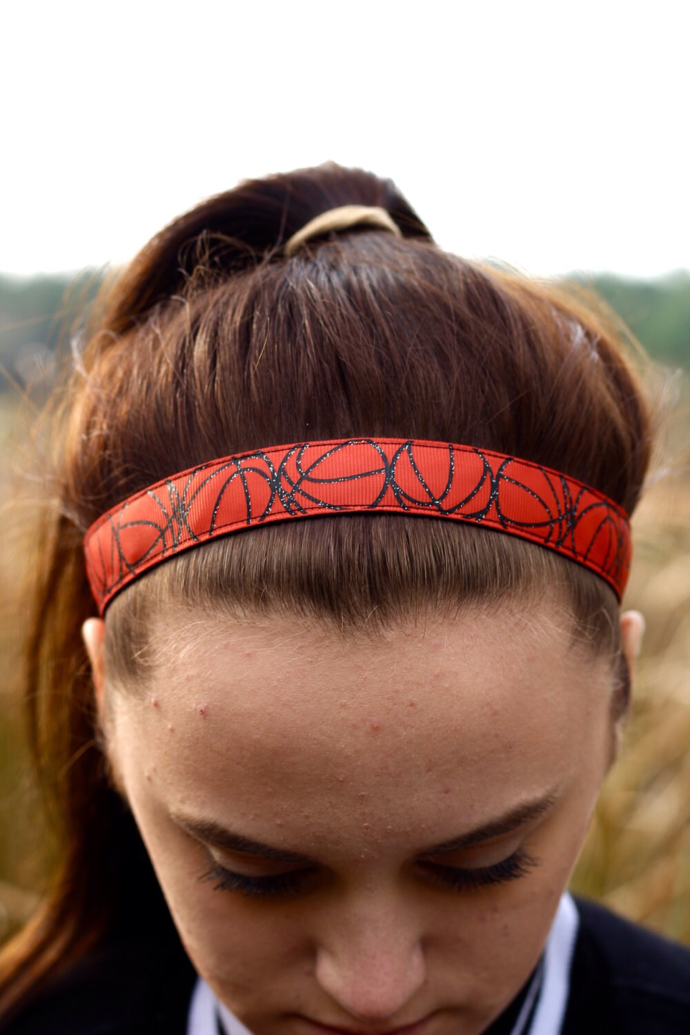 Glitter Basketball Sports Headbands for Girls Athletic