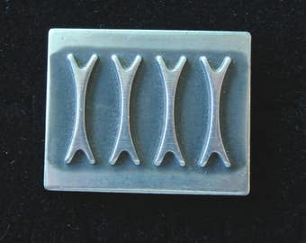 Brødrene MYLIUS PEWTER BROOCH Dance Design c1968 Norway