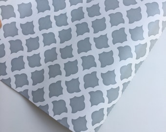 Contact Paper, gray and white Shelf Liner 18 inches x 1.5 yards, gray and white Contact Paper, geometric Contact Paper