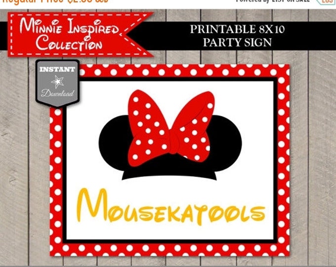 SALE INSTANT DOWNLOAD Red Girl Mouse 8x10 Mousekatools Sign / Red Girl Mouse Collection / Item #1908