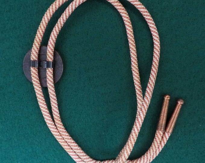 ON SALE! Cowboy Bolo Tie, Vintage Rodeo Bolo, Cowboy Western Tie, Striped Bolo