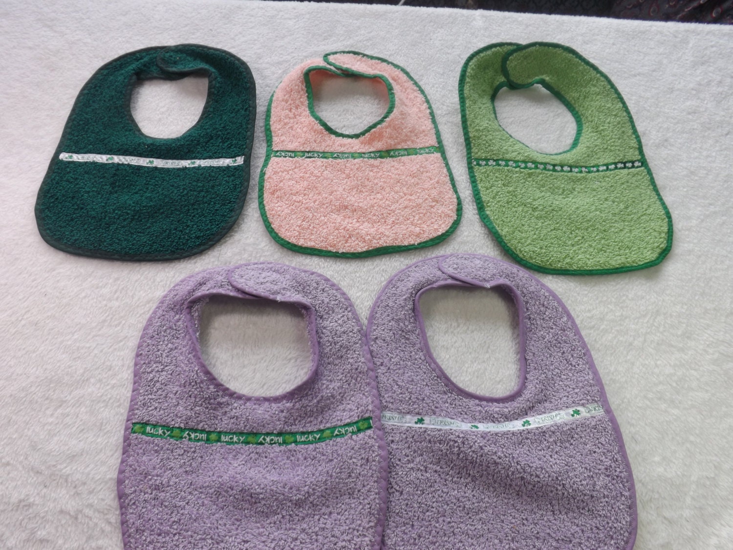 new born terry cloth Irish baby bib
