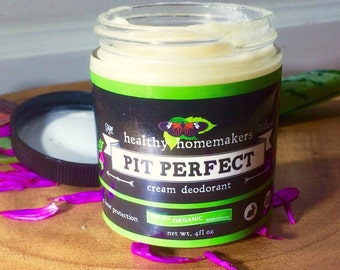 All-Natural aluminum free Deodorant paste - Organic Coconut Oil Lime Cream - 4 oz glass jar - Crunchy peace natural pit paste- sweaty betty