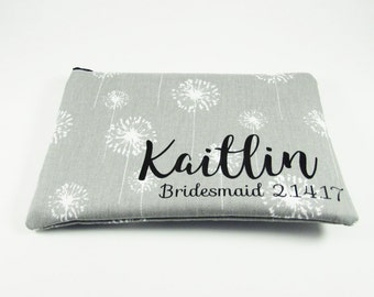 Bridesmaid Bag - Makeup Bag - Personalized Makeup Bag - Cosmetic Bag - Toiletry Bag - Wallet - Medium