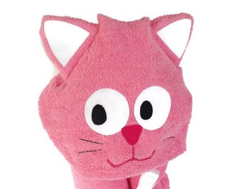 Personalised Baby Girl Gift Baby Girl First Birthday Gift Hooded Towel Baby Cat Hooded Towel 1st Birthday Gift Girl Baby Personalized Gift