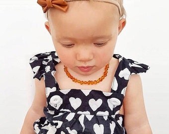 Romper, Playsuit, Onsie, baby girl love heart playsuit, black and white