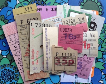 25 Assorted Tickets - Mixed Media - Altered Art - Assemblage - Cards - Scrapbooking - Papercraft