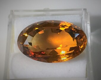 Genuine Natural Golden Beryl Oval Cut Loose Gem Stone, Brilliant Golden Color 13.21 carats., 18.7 X X 11.6 X 10 mm.