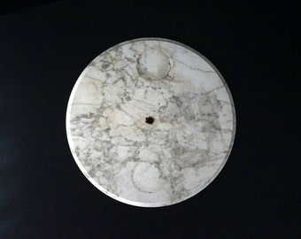 Large Vintage Italian Marble Lamp Base or Tabletop 15”