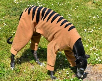 Thylacine Jumpsuit Made to Order Tasmanian Tiger Coat, Polar Fleece Pyjamas/Onesie ~ bespoke tailoring ~