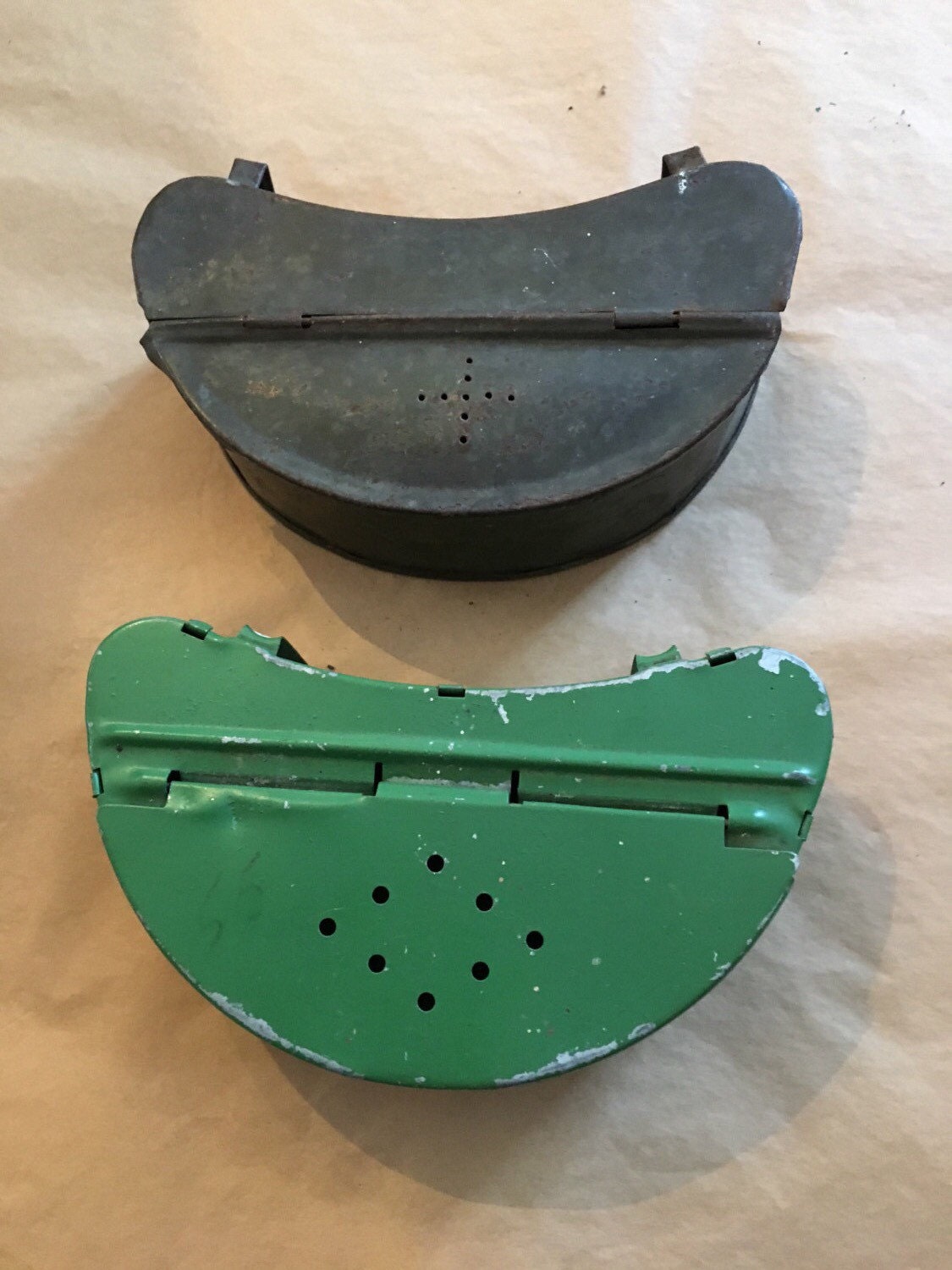 Vintage Belt Bait Holder Metal Worms Fishing Bait listing