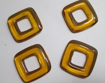 LAST 3 Amber Glass Squares