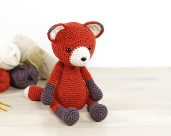PATTERN: Red Fox - Amigurumi fox pattern - Crochet tutorial with photos (EN-051)