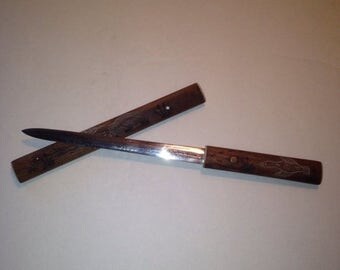 On Sale Vintage knife letter Opener Wooden Sheath