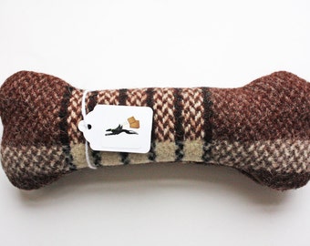 Pure Wool, Soft, Dog Comforter Toys, Play Bones with Squeakers, Wool filling