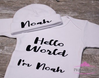 Baby boy coming home outfit, Newborn boy coming home outfit, Personalized Baby Gift, Personalized Baby Boy Gifts - infant boy
