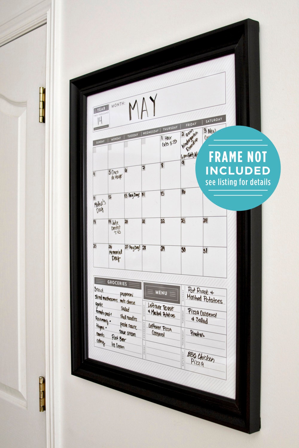 Vertical Calendar Wall Calendar Monthly Organizer Blank