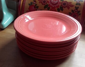 Fiesta ware Dinner Plates Persimmon 10.5'' inches Homer Laughlin
