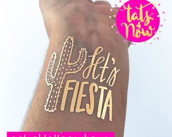 lets fiesta, fiesta cactus, final fiesta, bachelorette party tattoos, cactus themed bachelorette, mexico bachelorette weekend, by Tats4now
