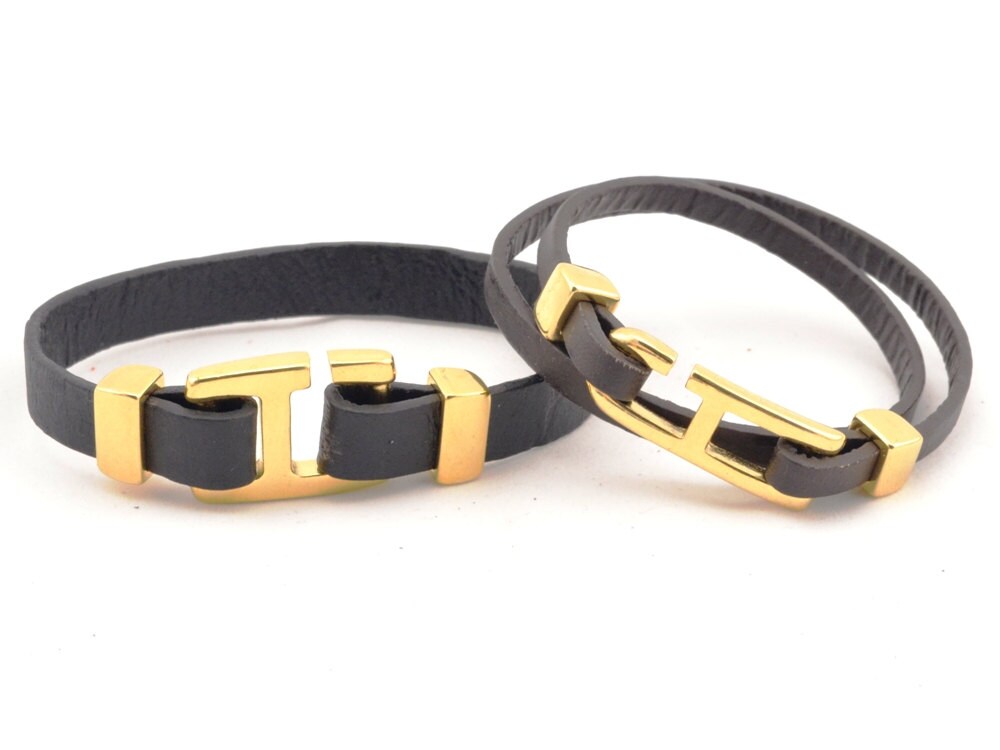 gold bracelet couples bracelet bride groom gift leather