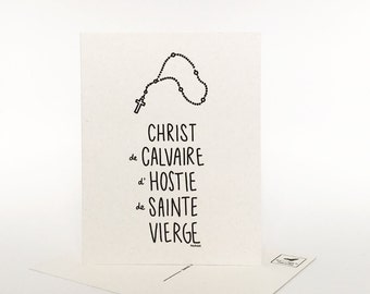 Christ de Calvaire d'Hostie de Sainte Vierge // Sacred POSTCARD from Quebec (mature)