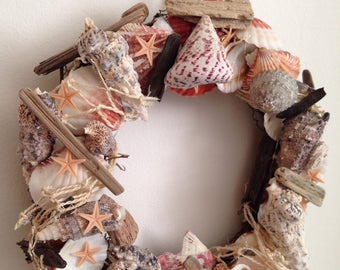 Shell Wreath Beach Wreath Seaside Beachcomer Decor
