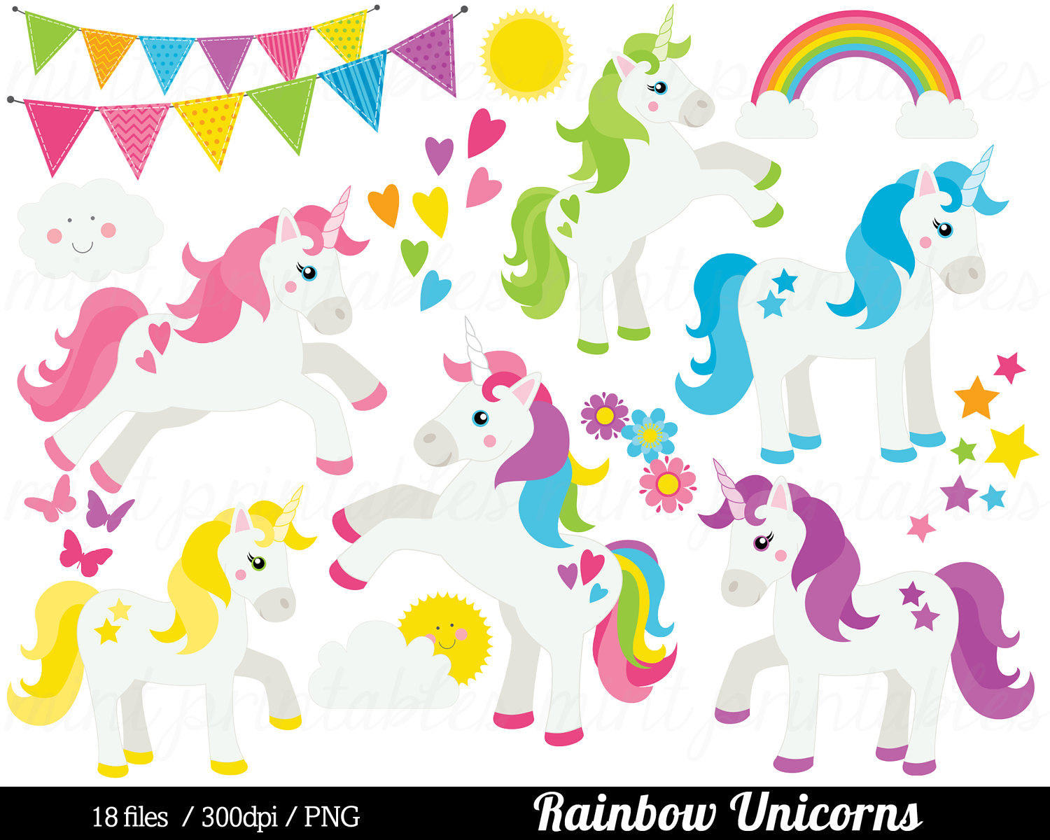 rainbow horse clip art - photo #29