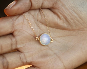 Opal Necklace, Dainty Necklace, Opal Pendant, October Birthstone Necklace, Birthstone Necklace, Opal Jewelry, Opal, October Birthstone