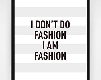 Wall art, PRINTABLE, fashion wall art, fashion gift idea, the world is my runway, fashion poster, fashion print, fashion art, 8x10, 16x20