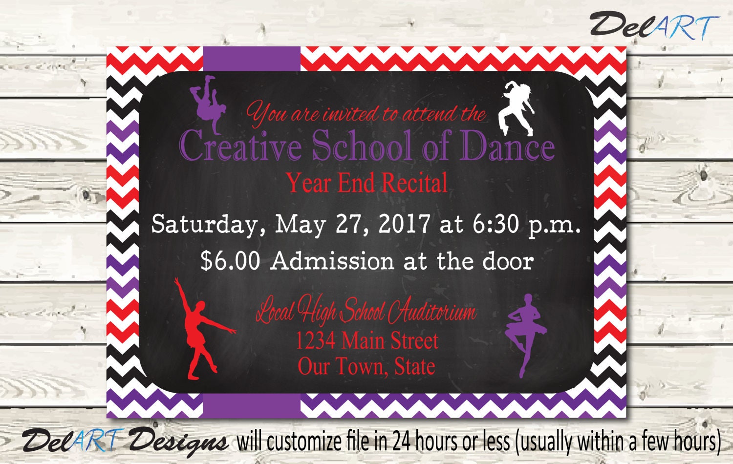 Dance Studio Recital Invitations Dance Performance Show