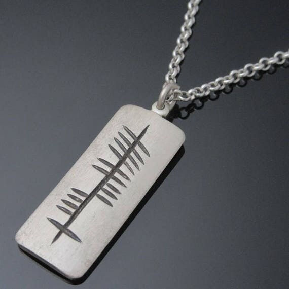 Personalized Ogham Pendant - Sterling Silver Ogham Pendant - Personalized Irish Jewelry - Designed and Made in Ireland - Unique Jewelry