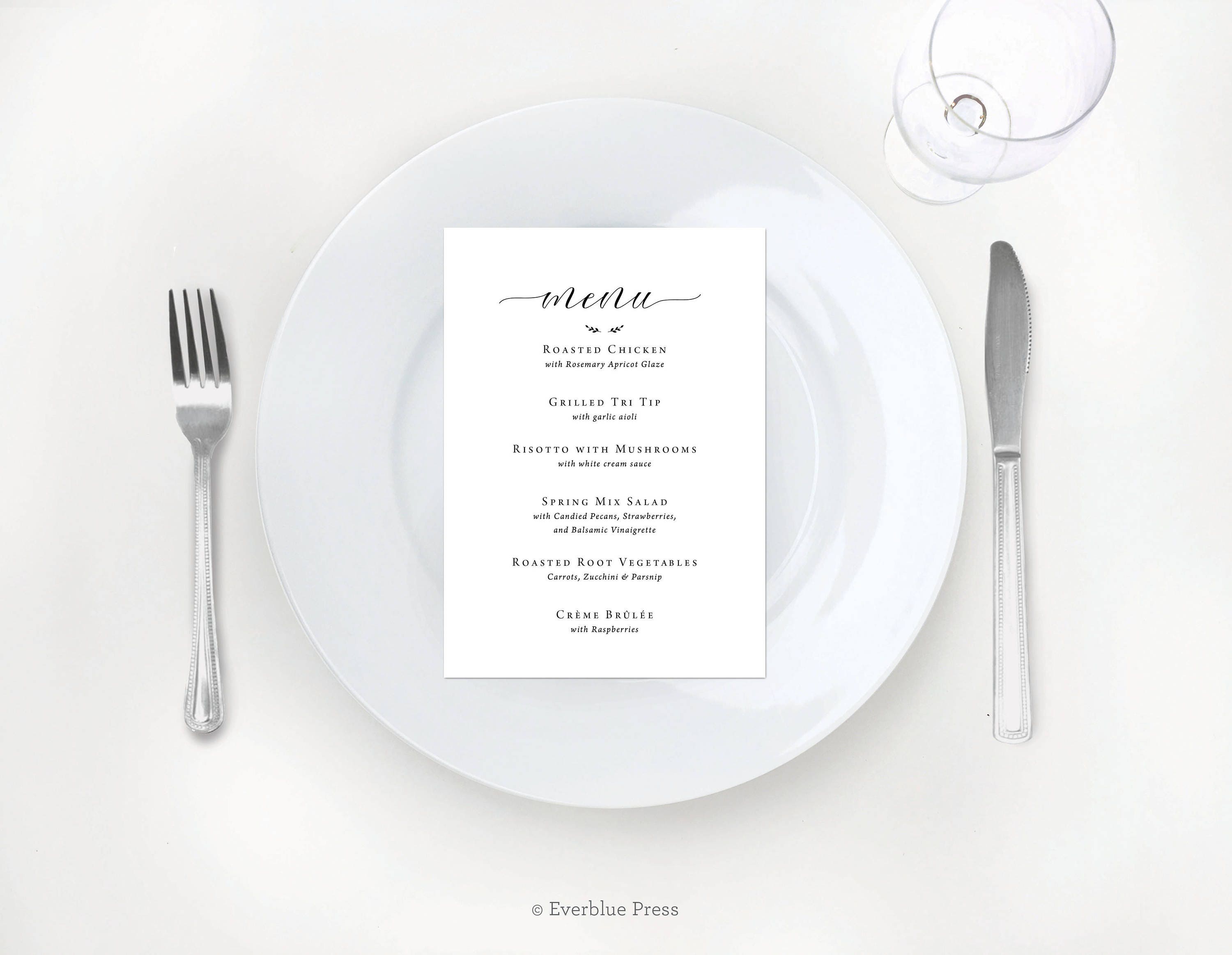 CUSTOM Digital Wedding Menu | Simple Black Calligraphy | Table ... CUSTOM Digital Wedding Menu | Simple Black Calligraphy | Table ...