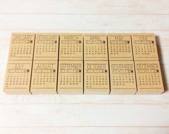Calendar stamp, 2017 calendar, mini calendar, bullet journal stamp, bullet journal, January calendar,2017 January