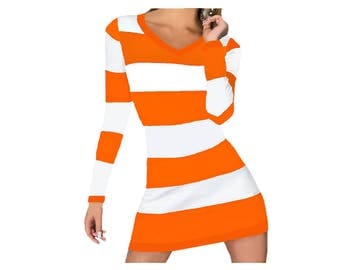 Orange + White Stripe Spirit Dress