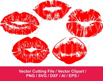 Lips svg file, Lips Clipart, Kiss Clip Art , Kiss Cutting Files, Kiss svg, Lips Mark Clip Art, Lipstick Clipart, SVG, EPS, DXF, png
