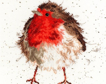 Bothy Threads Jolly Robin Counted Cross Stitch Kit - 26x26cm