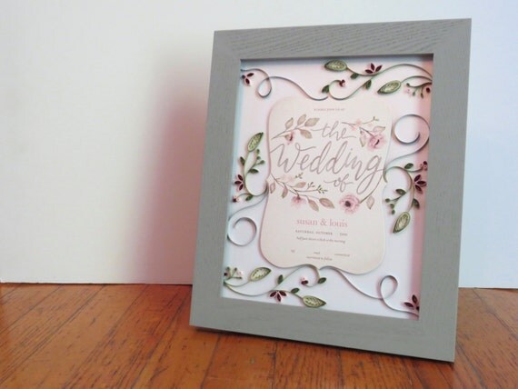 Custom Wedding Invitation Keepsake - Unique Wedding Gift for Couple ...