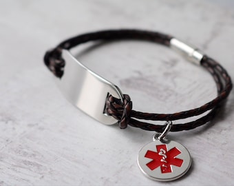 Men's Medical ID Bracelet - Personalized Medical Alert Bracelet